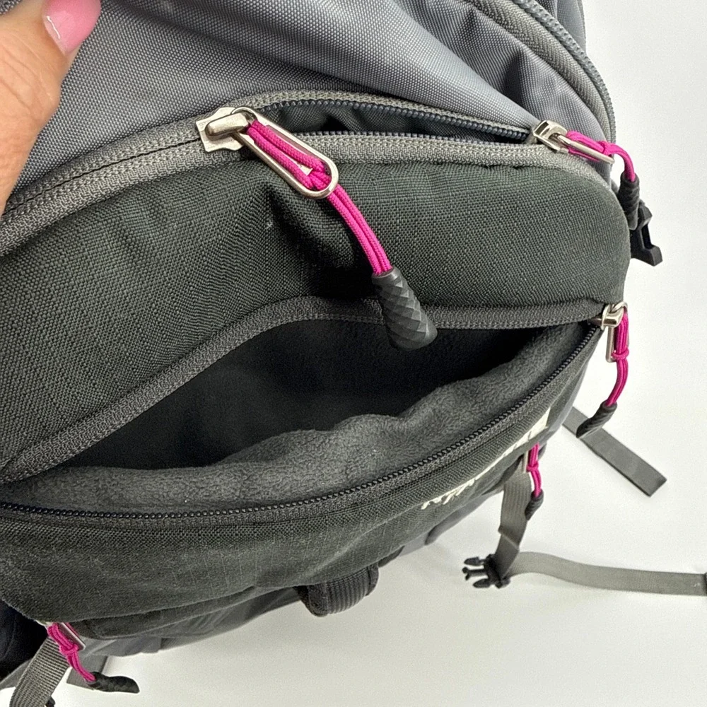 The North Face Surge Backpack Gray Black Pink FlexVent Laptop Bag Mens Womens